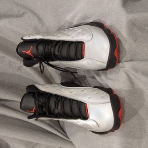 Jordans retro 13 reflective silver shoe
